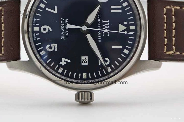 MIROTIME 0502 Mark XVIII IW327010 SS M+F 1:1 Best Edition Blue Dial on Brown Leather Strap A Resilient 7051